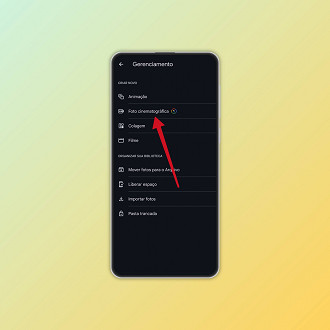 Passo 3 de: Como criar imagens cinematográficas no Google Fotos