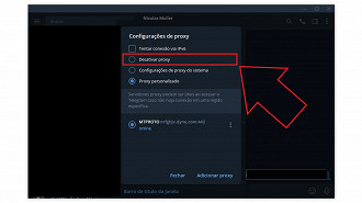 Passo 4 de: Como desabilitar/desativar o proxy no Telegram para computador (desktop)