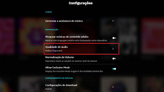 Passo 3 de: Como alterar a qualidade do streaming do Amazon Music para computador (desktop)