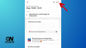 Passo 2 de: Como cancelar o pedido no iFood antes da loja preparar o pedido 