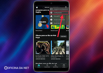 Passo 2 de: Como alterar a qualidade do streaming do Amazon Music para celular