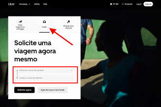 Passo 2 de: Como pedir um Uber pelo computador