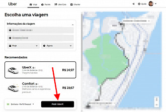 Passo 4 de: Como pedir um Uber pelo computador
