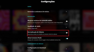 Passo 3 de: Como desabilitar o recurso de normalização de volume do Amazon Music para computador (desktop)