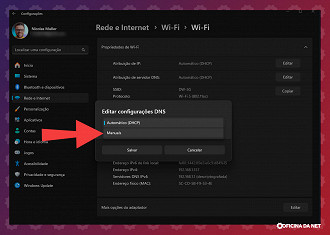 Passo 5 de: Configurando DNS IPv4 e IPv6