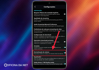 Passo 3 de: Como desabilitar o recurso de normalização de volume do Amazon Music para celular