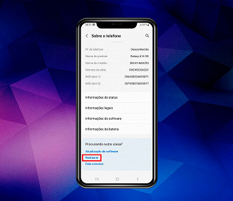 Passo 4 de: Como formatar o Galaxy A14 e restaurar as configurações de fábrica