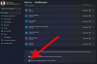 Passo 3 de: Como desativar notificações de dicas e sugestões no Windows 11