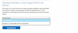 Passo 5 de: Engane a página de download da Microsoft para permitir o download da ISO do Windows 11 23H2