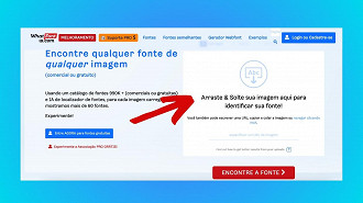 Passo 1 de: Como descobrir a fonte de uma imagem via What Font Is?