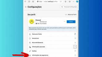 Passo 6 de: Como desativar o preenchimento automático de dados no Microsoft Edge?