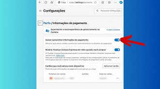 Passo 7 de: Como desativar o preenchimento automático de dados no Microsoft Edge?