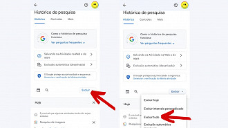 Passo 4 de: Como apagar o histórico de pesquisa do Google via celular?