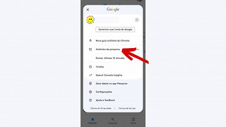 Passo 3 de: Como apagar o histórico de pesquisa do Google via celular?