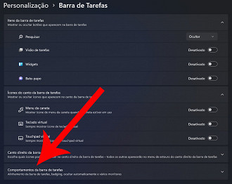 Passo 2 de: Como desagrupar janelas na barra de tarefas do Windows 11