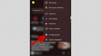 Passo 2 de: Como deixar o Google Chrome com tema escuro no Android?