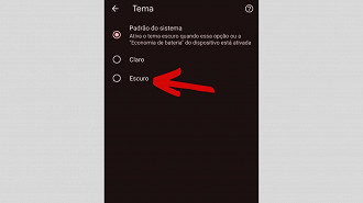 Passo 4 de: Como deixar o Google Chrome com tema escuro no Android?