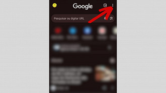Passo 1 de: Como deixar o Google Chrome com tema escuro no Android?