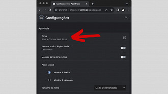 Passo 4 de: Como deixar o Google Chrome com tema escuro no computador?