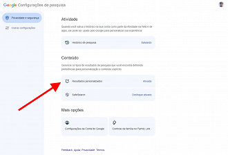 Passo 3 de: Como desativar as pesquisas relacionadas do Google