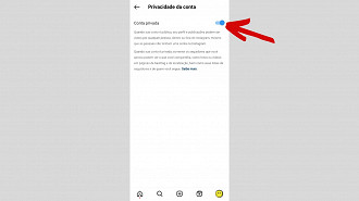 Passo 5 de: Como deixar o Instagram privado (via smartphone)?