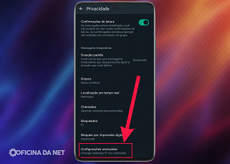 Passo 3 de: Como ocultar a localização durante chamadas de áudio e vídeo no WhatsApp