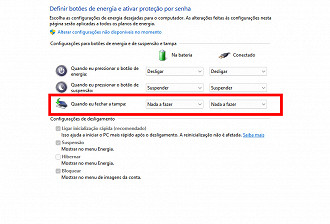 Passo 3 de: Como manter o notebook ligado com a tampa fechada no Windows 11