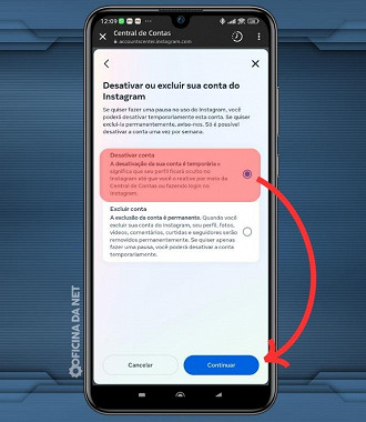 Passo 7 de: Como desativar o Instagram pelo celular