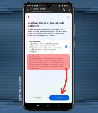 Passo 7 de: Como excluir seu Instagram pelo celular