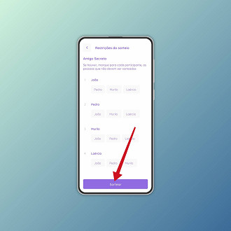 Passo 4 de: Como fazer sorteio de amigo secreto online pelo celular