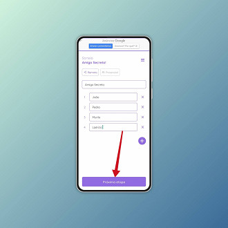 Passo 3 de: Como fazer sorteio de amigo secreto online pelo celular