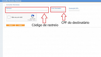Passo 2 de: Como descobrir se o pacote foi taxado quando aparece o status “encaminhado para a fiscalização”