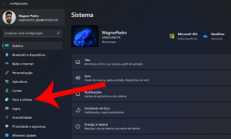 Passo 2 de: Como alterar o idioma no Windows 11