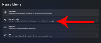 Passo 3 de: Como alterar o idioma no Windows 11