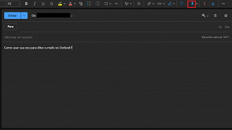 Passo 5 de: Como usar sua voz para ditar e-mails no novo Outlook para Windows