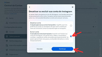 Passo 8 de: Como excluir sua conta no Instagram pelo PC