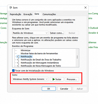 Passo 5 de: Como alterar o som de notificação no Windows 11