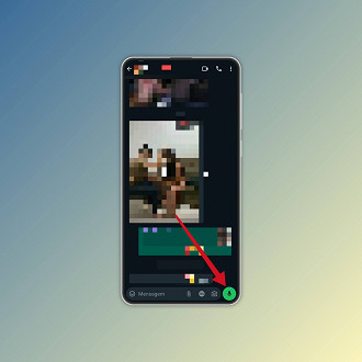 Passo 1 de: Como enviar áudio temporário no WhatsApp