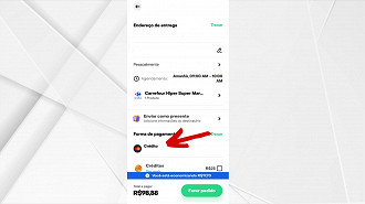 Passo 6 de: Como enviar presentes pelo Rappi