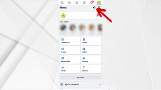 Passo 2 de: Como acessar a lixeira do Facebook - Via App