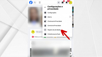 Passo 3 de: Como acessar a lixeira do Facebook - Via Site