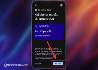 Passo 6 de: Como adicionar uma passagem de avião no app Carteira do Google