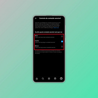 Passo 5 de: Como controlar a exibição de conteúdo sensível no Instagram