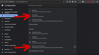 Passo 4 de: Ativar ou desativar todas as notificações e pop-ups no Google Chrome