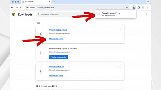 Passo 3 de: Como retomar um download interrompido no Google Chrome?