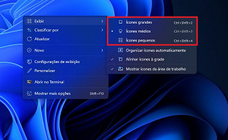 Passo 2 de: Como alterar o tamanho dos ícones na área de trabalho do Windows 11