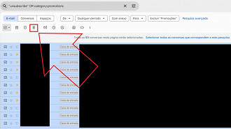 Passo 5 de: Como deletar no Gmail e-mails de notificação sobre promoções, atualizações, entre outros