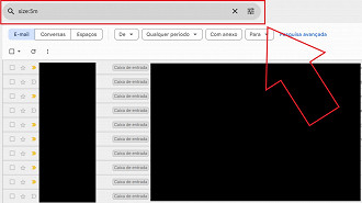Passo 2 de: Como excluir no Gmail arquivos grandes que foram anexados nos e-mails