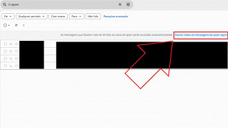 Passo 2 de: Como deletar e-mails da caixa de spam no Gmail