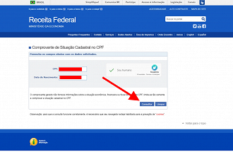 Passo 4 de: Como consultar CPF na Receita Federal